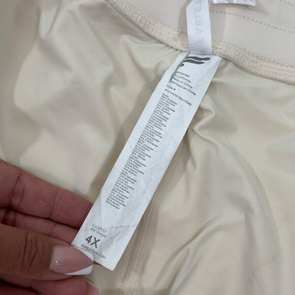 Fabletics Womens Ivory Athletic Leggings 4X High Waist Comfy Stretchy Fabric - Picture 3 of 11